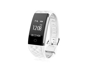 Touch Screen Fitness Tracker with Heart Rate Monitor - White