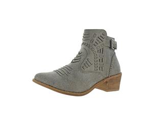 Very G Womens Tribal Faux Leather Ankle Booties