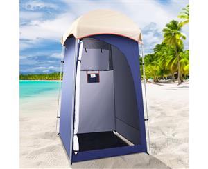 Weisshorn Single Camping Shower Tent Outdoor Portable Changing Room Toilet Ensuite Navy