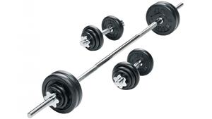 York 50kg Cast Iron Kit with Barbell