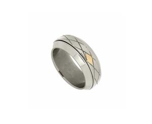 Zoppini Selective Stainless Steel 18ct Gold Ring