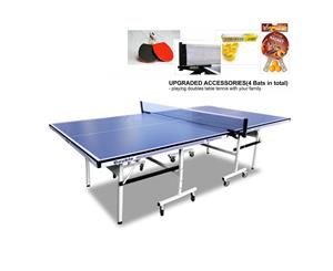 19MM PRO SIZE DOUBLE HAPPINESS PING PONG TABLE TENNIS TABLE+Accessory Package