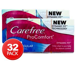 2 x 16pk Carefree ProComfort Regular Tampons