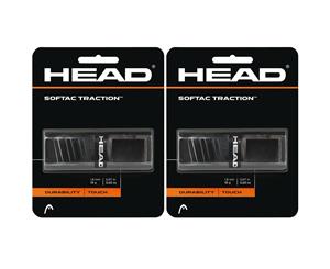 2PK Head SofTac Traction Tennis/Squash Racket/Racquet Handle Grip Tape/Black