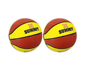 2PK Summit Size 7 Classic Basketball Indoor/Outdoor Sport/Game Ball Yellow/Brown