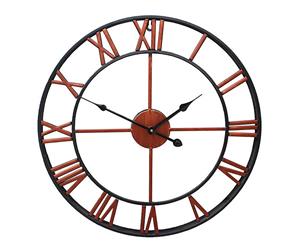 50cm Round Wall Clock Metal Industrial Iron Vintage French Provincial Antique