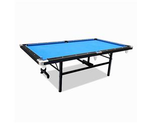 8FT Blue Foldable/Fold Away Pool Table Billiard Table Spacesaving