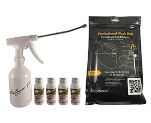 AIRCONcare Air Conditioner Cleaning Kit Concentrate 4 x Standard Wash/ Air Conditioner Cleaner for Split Ductless