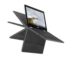 ASUS Chromebook Flip C214MA Delux 2in1 EDU Laptop 11.6" HD Anti-Glare Touchscreen Intel Celeron N4000 4GB 64GB eMMC ChromeOS 1yr warranty - BYOD