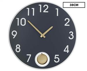 Amalfi Asher 38cm Round Metal Wall Clock TCCL 2732