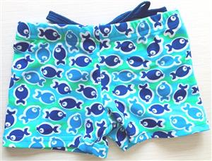 Aqua Perla-Baby- Boy - Baby Fish - Blue- Print- Trunk- SPF50+