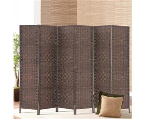 Artiss 6 Panel Room Divider Screen Privacy Rattan Timber Dividers Stand Woven