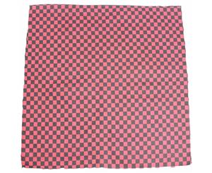 Bandana - Black and Red Small Check Design 100% Cotton 55x55cm