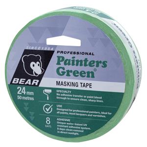Bear 24mm x 50m Painters Green Masking Tape