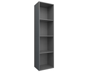 Book Cabinet/TV Cabinet Grey Chipboard Living Room Rack Home Organiser