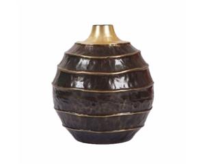 COCOON Small 30cm Tall Vase - Brass