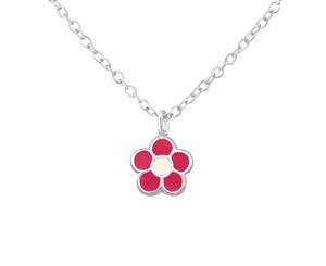Children's Pink and White Flower Necklace