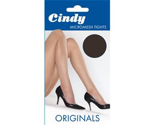 Cindy Womens/Ladies Micromesh Tights (1 Pair) (Barely Black) - LW107