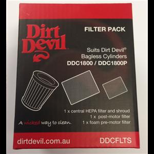 Dirt Devil 1800W Bagless Cylinder Vacuum Filter - 3 Pack
