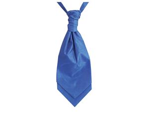 Dobell Boys Royal Blue Cravat Dupion Pre-Tied