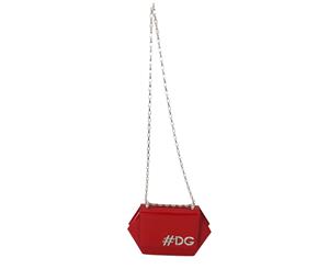 Dolce & Gabbana Red Patent Leather Shoulder #Dg Clutch Bag