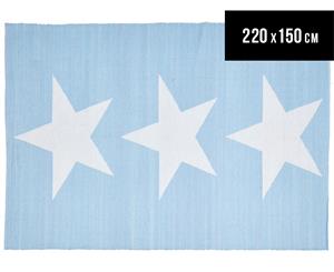 Eco Star 220x150cm Reversible Indoor/Outdoor Rug - Sky Blue