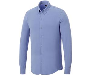 Elevate Mens Bigelow Long Sleeve Pique Shirt (Light Blue) - PF2340
