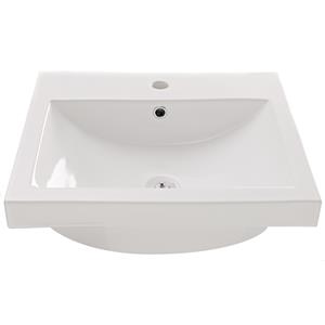 Everhard Virtue Square Insert 1 Tap Hole Basin With Chrome Plug And Waste
