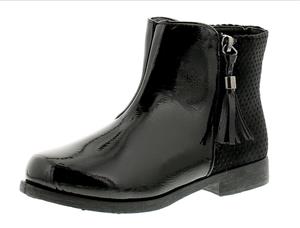 Girls Buckle My Shoe Boots in Black Patent