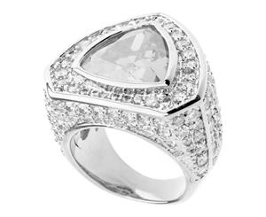 Iced Out Bling Micro Pave Ring - TRILLION silver