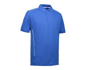 Id Mens Pro Wear Pipings Polo Shirt (Azure) - ID451