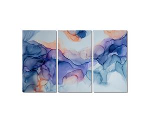 Influx canvas art print - set of 3 - Stretched only - No Frame