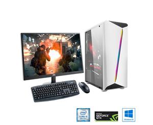 Intel Gaming PC Bundle Core i5 9400F GTX 1660 Super 6GB (White) [ProW-8-240-550-H310-W10-27-KBM]