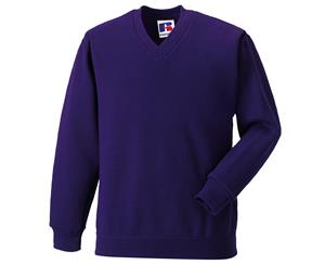 Jerzees Schoolgear Childrens V-Neck Sweatshirt (Pack Of 2) (Purple) - BC4371