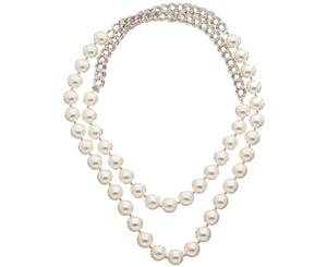 Kenneth Jay Lane Rhodium Plated 55In Necklace