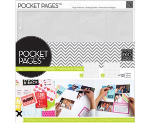 Me & My Big Ideas Pocket Pages Protectors 12&quotX12" 12/Pkg-Assortment #2