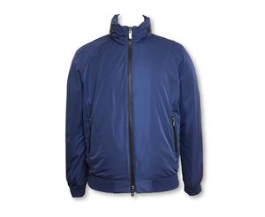 Men's Armani Collezioni Lightweight Windbreaker Jacket In Blue