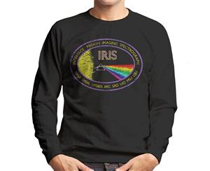NASA IRIS Mission Logo Distressed Men's Sweatshirt - Black