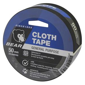 Norton Bear 50mm x 25m Black Cloth Tape
