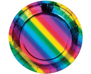Rainbow Party Supplies Rainbow Foil Lunch Dessert Cake Plates