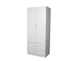 Redfern 2 DOOR 2 Drawers Wardrobe/Cabinet - (White)