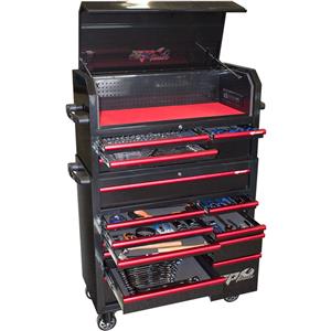 SP Tools Sumo Red/Black 323 Piece 5 Drawer Tool Chest & 13 Drawer Roller Cabinet Kit SP50552
