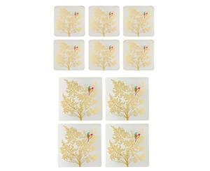 Sara Miller Chelsea Gold Leaf Placemats and Coasters Set