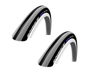 Schwalbe Active RightRun K-Guard 3 Wheelchair Tyres - 24 x 1" (25-540) Black/Grey Stripes (2 Pack)