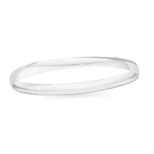Silver 6x65mm Oval Comfort Fit Bangle