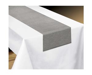 Silver Metallic Look Table Runner Fabric 33cm x 182.8cm