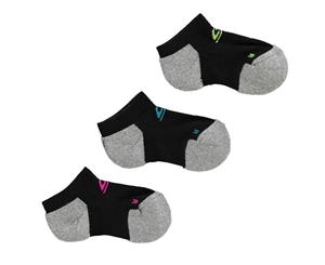 Skechers Girls 3 Pack Low Cut Socks - Black Multi