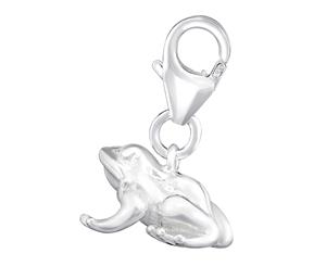 Sterling Silver Frog Clip on Charm