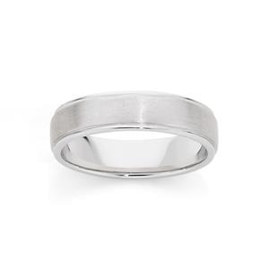 Sterling Silver Matte Comfort Fit Ring