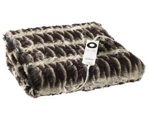 Sunbeam Feel Perfect Luxe Faux Fur Heated Throw - TR6300